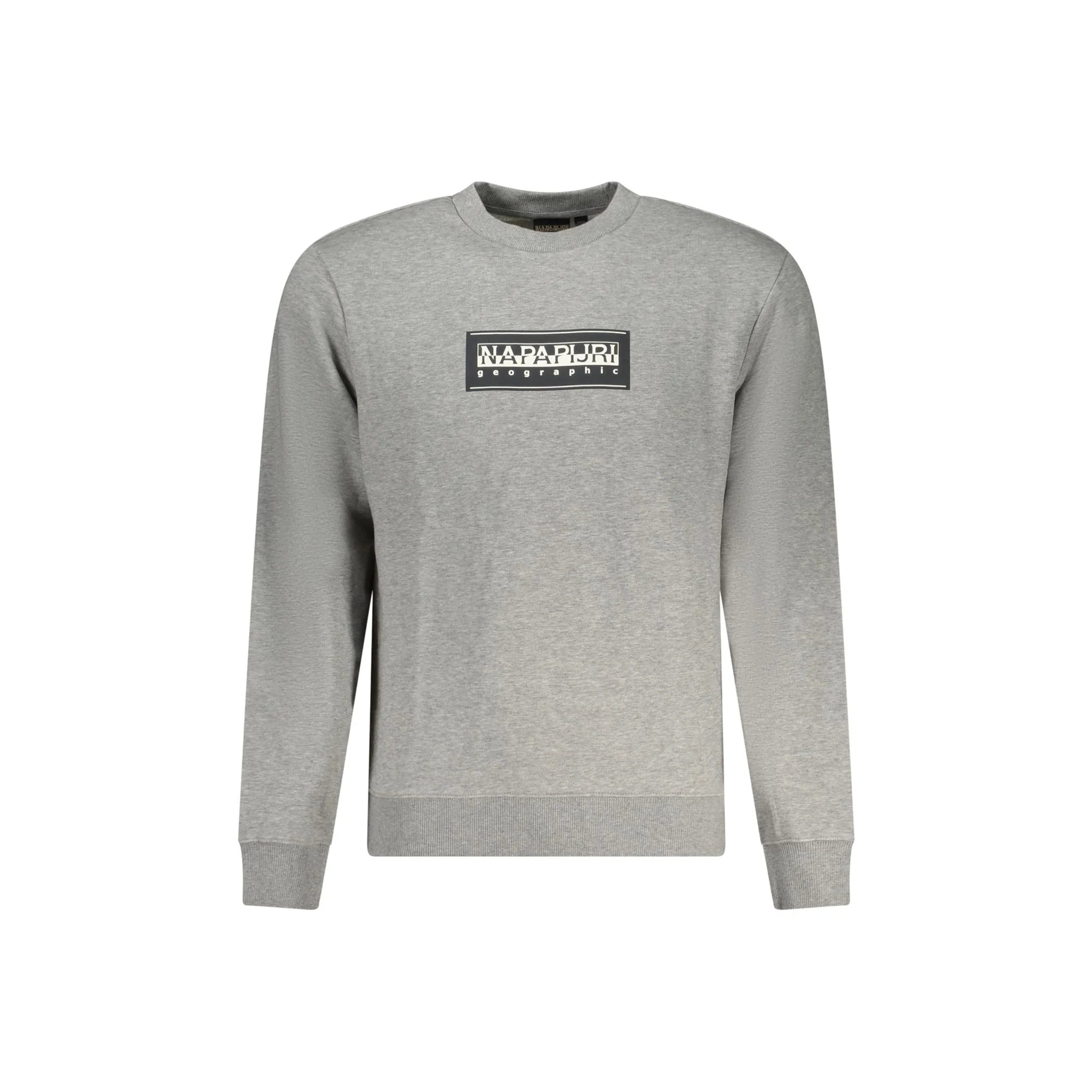Napapijri Felpa Uomo Grigia Girocollo Relaxed Fit Logo Felpe Grigio - foto prodotto